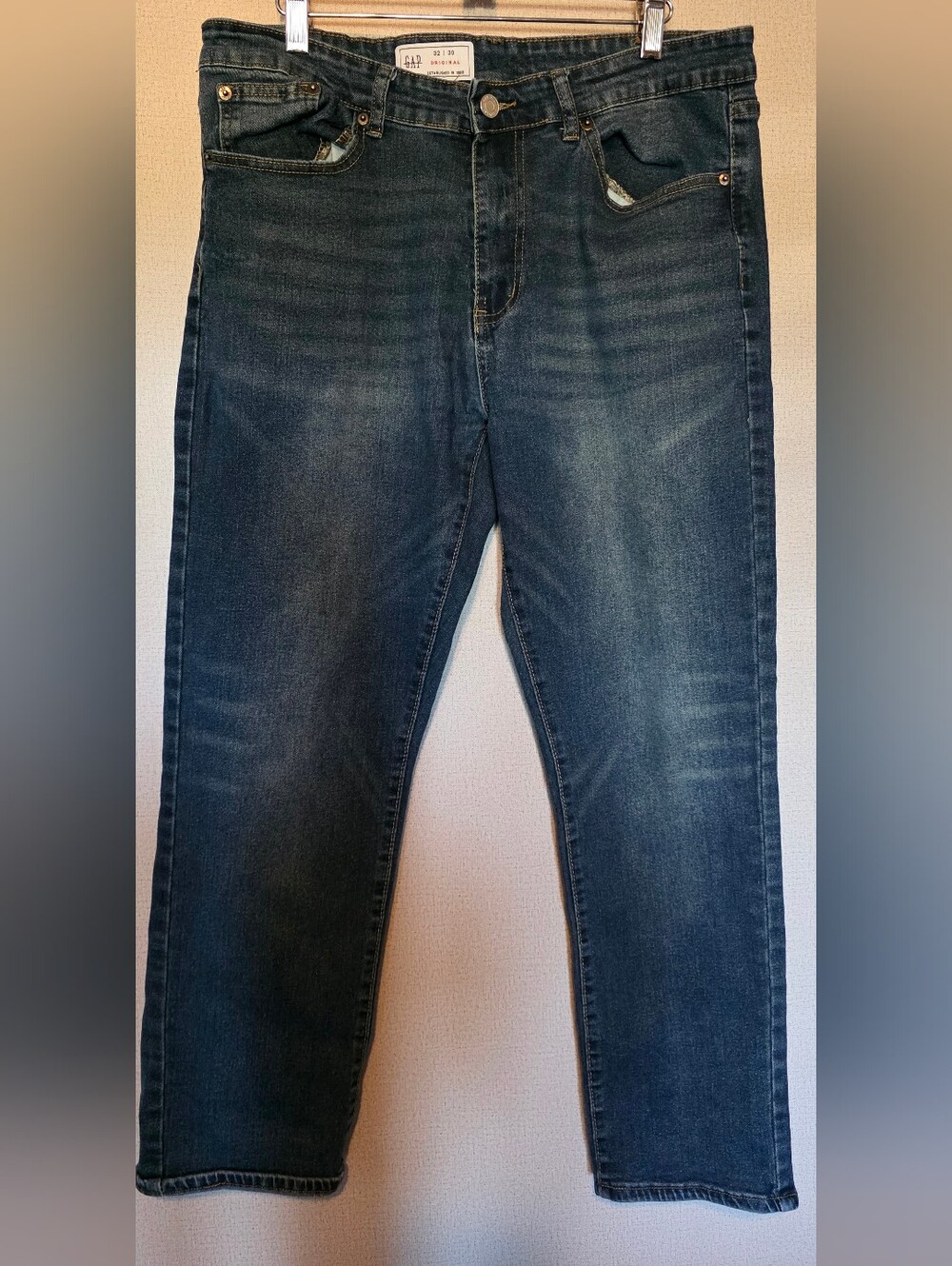 GAP Men's Dark Blue Slim Straight Jeans - Picture 2 of 6